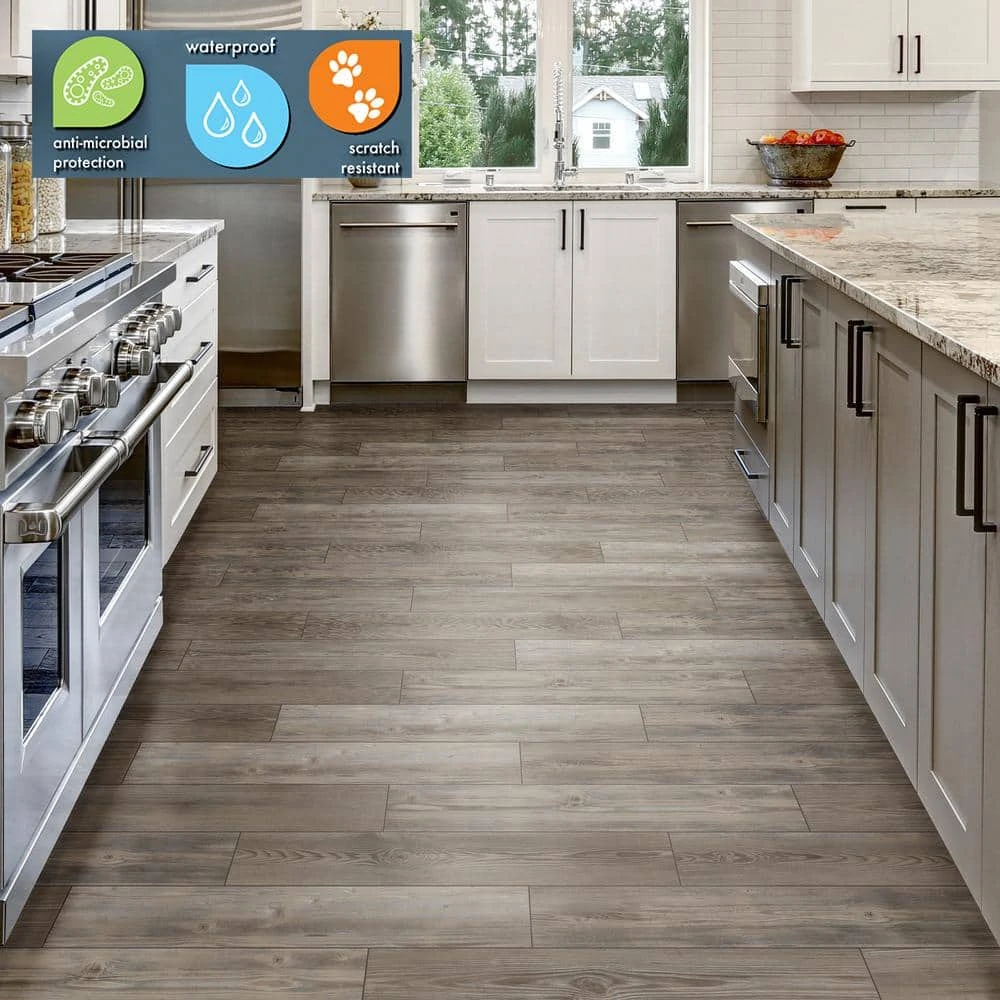 Lifeproof 7.5 in. W Acre Heights Wood Click Lock Luxury Vinyl Plank Flooring (19.8 sq. ft./case) 2 Lifeproof 7.5 in. W Acre Heights Wood Click Lock Luxury Vinyl Plank Flooring (19.8 sq. ft./case) - Image 2