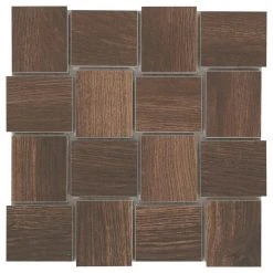 Lifeproof Autumn Wood Modern Weave 12 in. x 12 in. x 8 mm Glazed Porcelain Mosaic Tile (0.96 sq. ft./Each) -Lamix Shop autumn wood lifeproof mosaic tile lp3223mdwvhd1p1 76 1000