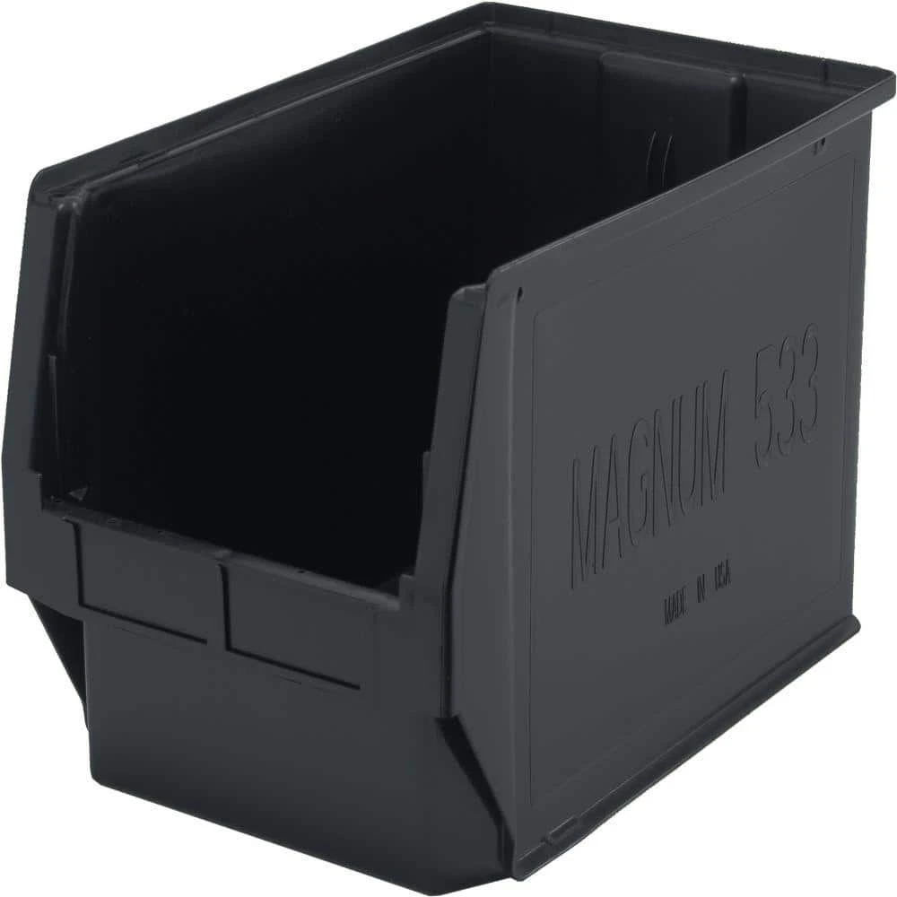 Magnum 13-Gal. Storage Tote in Black (3-Pack) by QUANTUM STORAGE SYSTEMS 1 Magnum 13-Gal. Storage Tote in Black (3-Pack) by QUANTUM STORAGE SYSTEMS