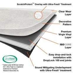 Lifeproof 16 in. W Breezy Stone Click Lock Luxury Vinyl Tile Flooring (24.89 sq. ft./case) -Lamix Shop breezy stone lifeproof vinyl tile i442103l 4f 1000