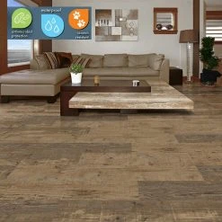 Lifeproof 8.7 in. W Brookland Oak Click Lock High Traffic Luxury Vinyl Plank Flooring (26 sq. ft./case) -Lamix Shop brookland oak lifeproof vinyl plank flooring i22413l e1 1000