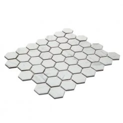Lifeproof Carrara 10 in. x 12 in. x 6.35mm Ceramic Hexagon Mosaic Floor and Wall Tile (9.72 sq. ft./Case) -Lamix Shop carrara lifeproof ceramic tile lp5015hexhd1p2 a0 1000 1
