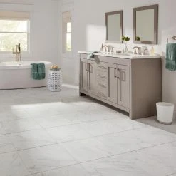 Lifeproof Carrara 18 in. x 18 in. Glazed Porcelain Floor and Wall Tile (17.6 sq. ft. / case) -Lamix Shop carrara lifeproof porcelain tile lp501818hd1p6 e1 1000