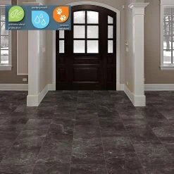 Lifeproof 12 in. W Dragon Glass Limestone Click Lock Luxury Vinyl Tile Flooring (23.82 sq. ft./case) -Lamix Shop dragon glass limestone lifeproof vinyl tile i812107l e1 1000