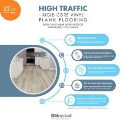 Lifeproof Golden Larch Oak 7.13 in. W x 48.03 in. L Waterproof High Traffic Luxury Vinyl Plank Flooring (19.05 sq. ft./case) -Lamix Shop golden larch lifeproof vinyl plank flooring hlvspc024 c 1f 1000