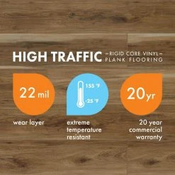 Lifeproof Golden Larch Oak 7.13 in. W x 48.03 in. L Waterproof High Traffic Luxury Vinyl Plank Flooring (19.05 sq. ft./case) -Lamix Shop golden larch lifeproof vinyl plank flooring hlvspc024 c 4f 1000