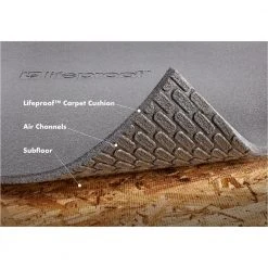 Lifeproof Carpet Cushion Sample - 5/16 in. Thick Waterproof Premium Plus Carpet Cushion - Color Gray 8 in. x 8 in. -Lamix Shop lifeproof carpet padding 1200000821 40 1000