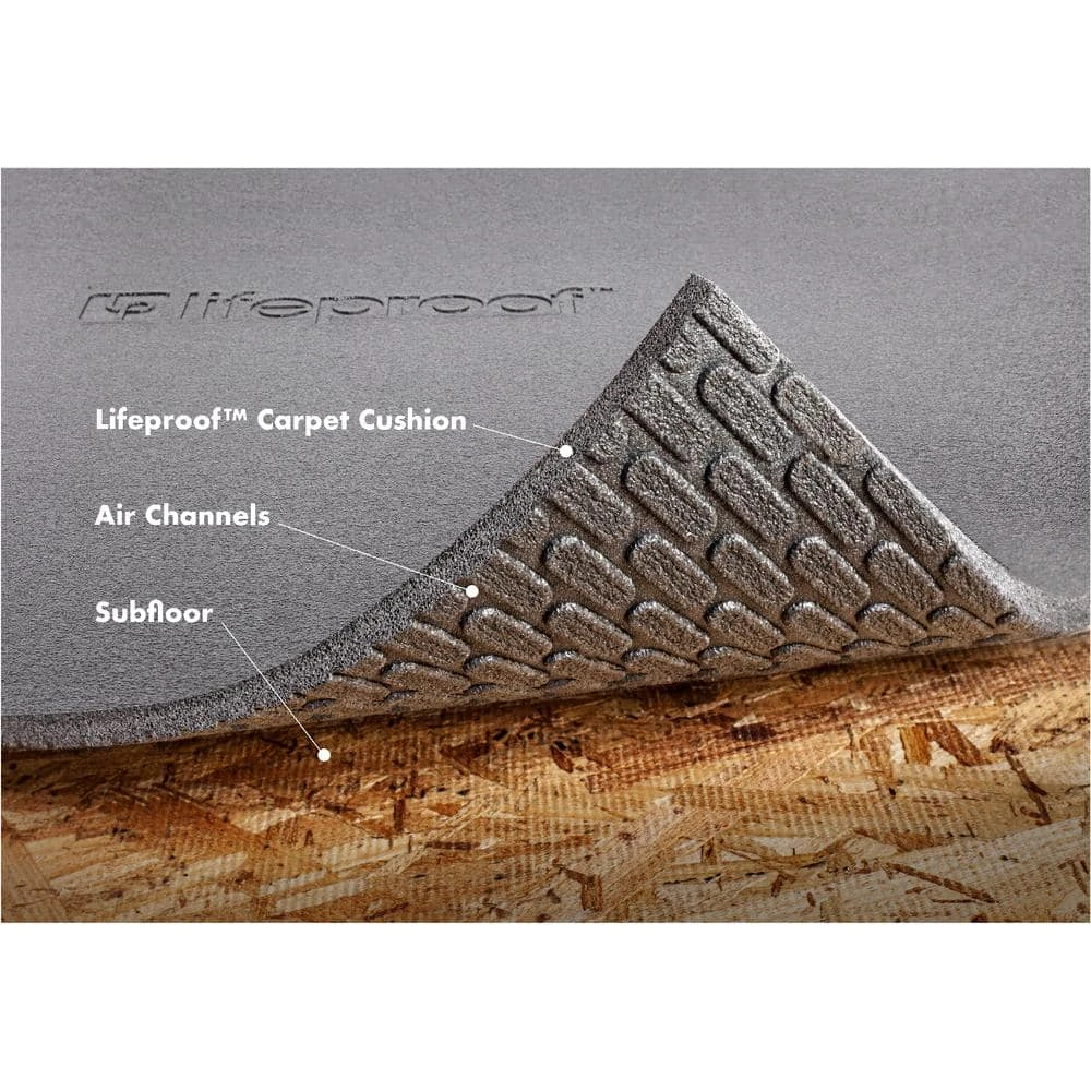 Lifeproof 5/16 in. Thick Waterproof Premium Plus Carpet Cushion with Air Channels and Ultra-Fresh 4 Lifeproof 5/16 in. Thick Waterproof Premium Plus Carpet Cushion with Air Channels and Ultra-Fresh - Image 4