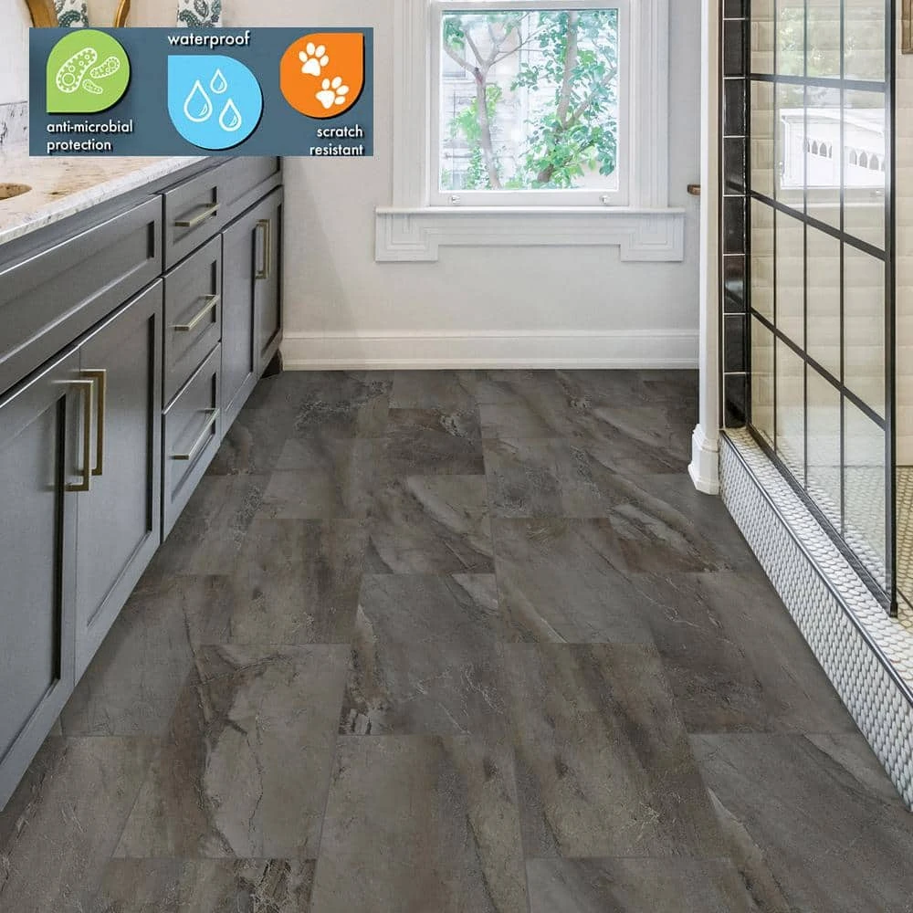 Lifeproof 12 in. W Matlacha Quartzite Click Lock Luxury Vinyl Tile Flooring (23.82 sq. ft./case) 2 Lifeproof 12 in. W Matlacha Quartzite Click Lock Luxury Vinyl Tile Flooring (23.82 sq. ft./case) - Image 2