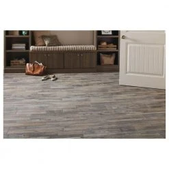 Lifeproof Pewter Wood 6 in. x 24 in. Glazed Porcelain Floor and Wall Tile (14.55 sq. ft. / case) -Lamix Shop pewter wood lifeproof porcelain tile lp53624hd1pr 40 1000
