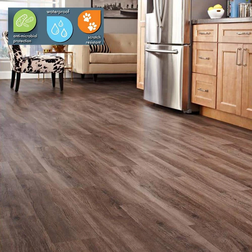 Lifeproof 7.1 in. W Seaside Oak Click Lock Luxury Vinyl Plank Flooring (18.73 sq. ft./case) 2 Lifeproof 7.1 in. W Seaside Oak Click Lock Luxury Vinyl Plank Flooring (18.73 sq. ft./case) - Image 2