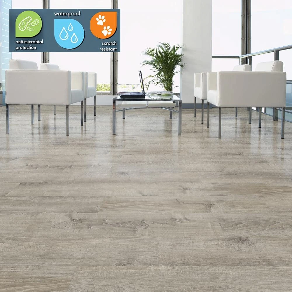 Lifeproof 8.7 in. W Gray Birch Wood Click Lock High Traffic Luxury Vinyl Plank Flooring (20.06 sq. ft./case) 2 Lifeproof 8.7 in. W Gray Birch Wood Click Lock High Traffic Luxury Vinyl Plank Flooring (20.06 sq. ft./case) - Image 2