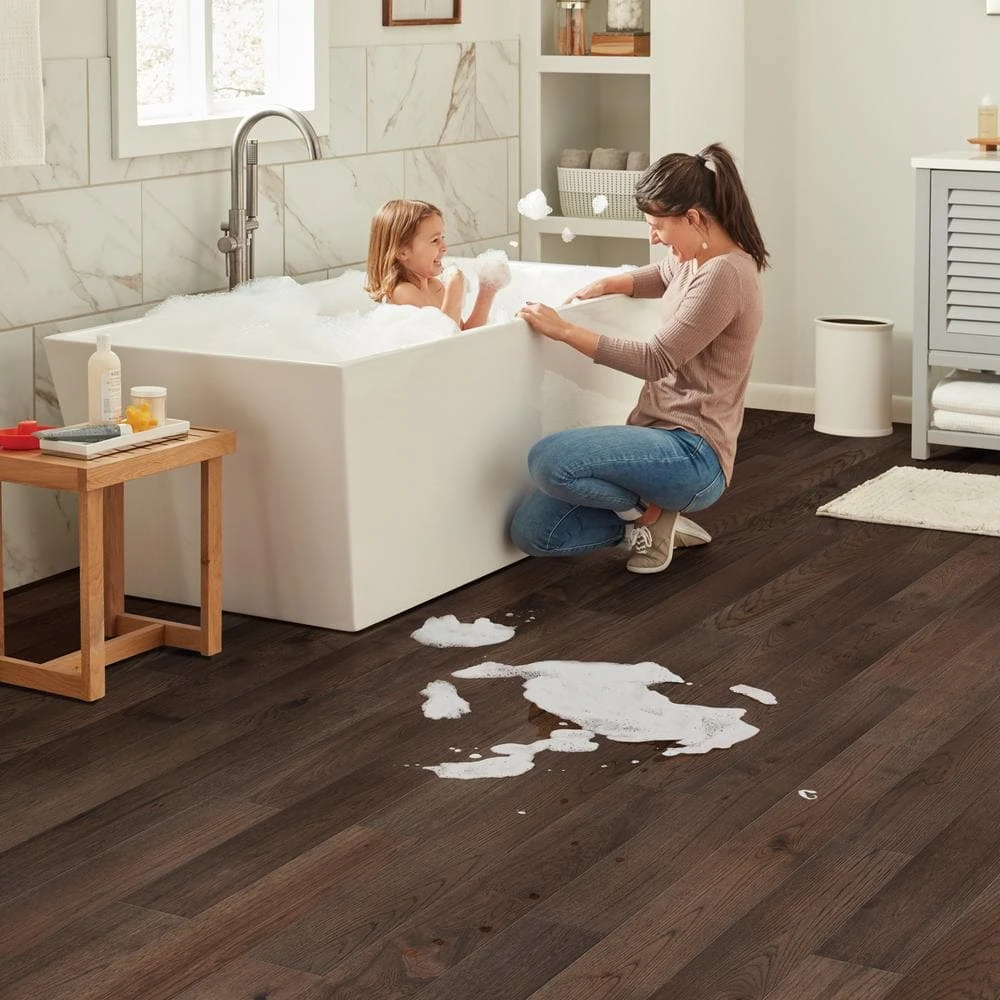 Lifeproof Timber Wolf Hickory 6.5 in. W x Varying Length Engineered Click Waterproof Hardwood Flooring (21.80 sq.ft./case) 6 Lifeproof Timber Wolf Hickory 6.5 in. W x Varying Length Engineered Click Waterproof Hardwood Flooring (21.80 sq.ft./case) - Image 6