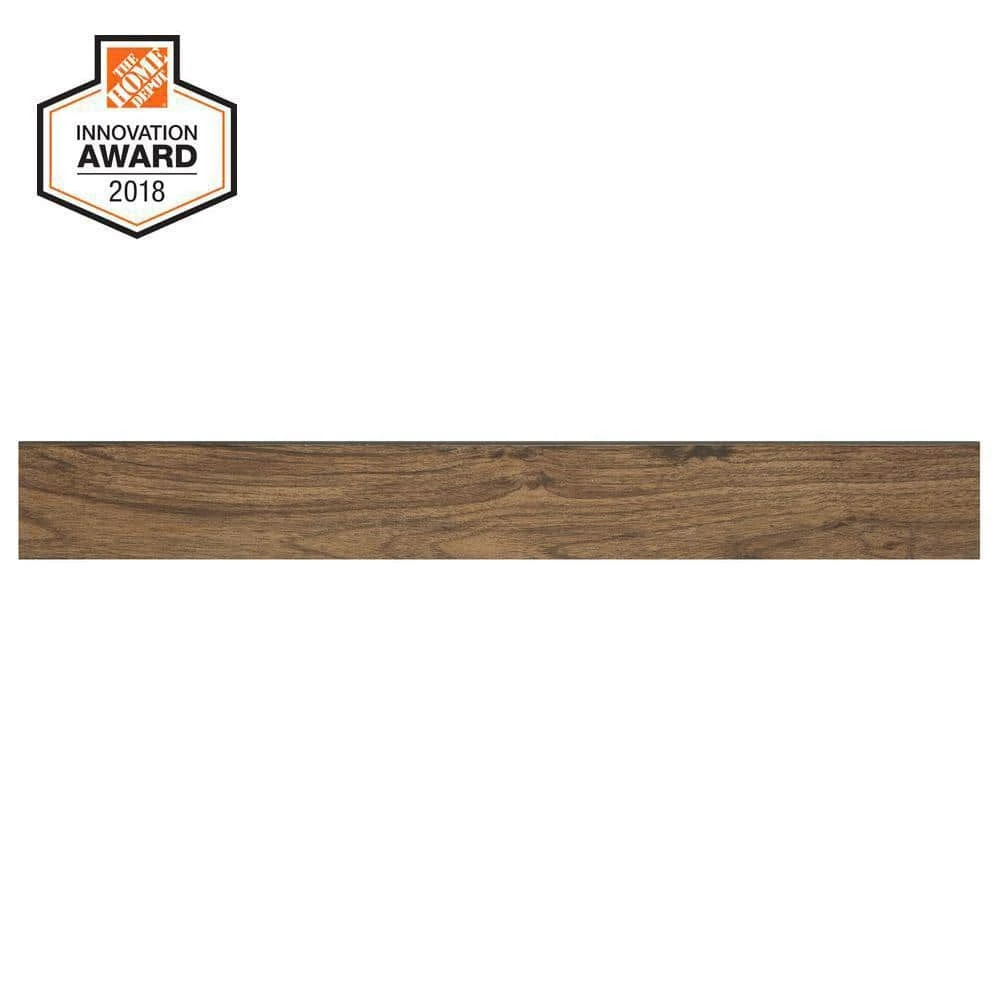 Lifeproof Toffee Wood 3 in. x 24 in. Glazed Porcelain Bullnose Trim Tile (0.48 sq. ft. / piece) 1 Lifeproof Toffee Wood 3 in. x 24 in. Glazed Porcelain Bullnose Trim Tile (0.48 sq. ft. / piece)