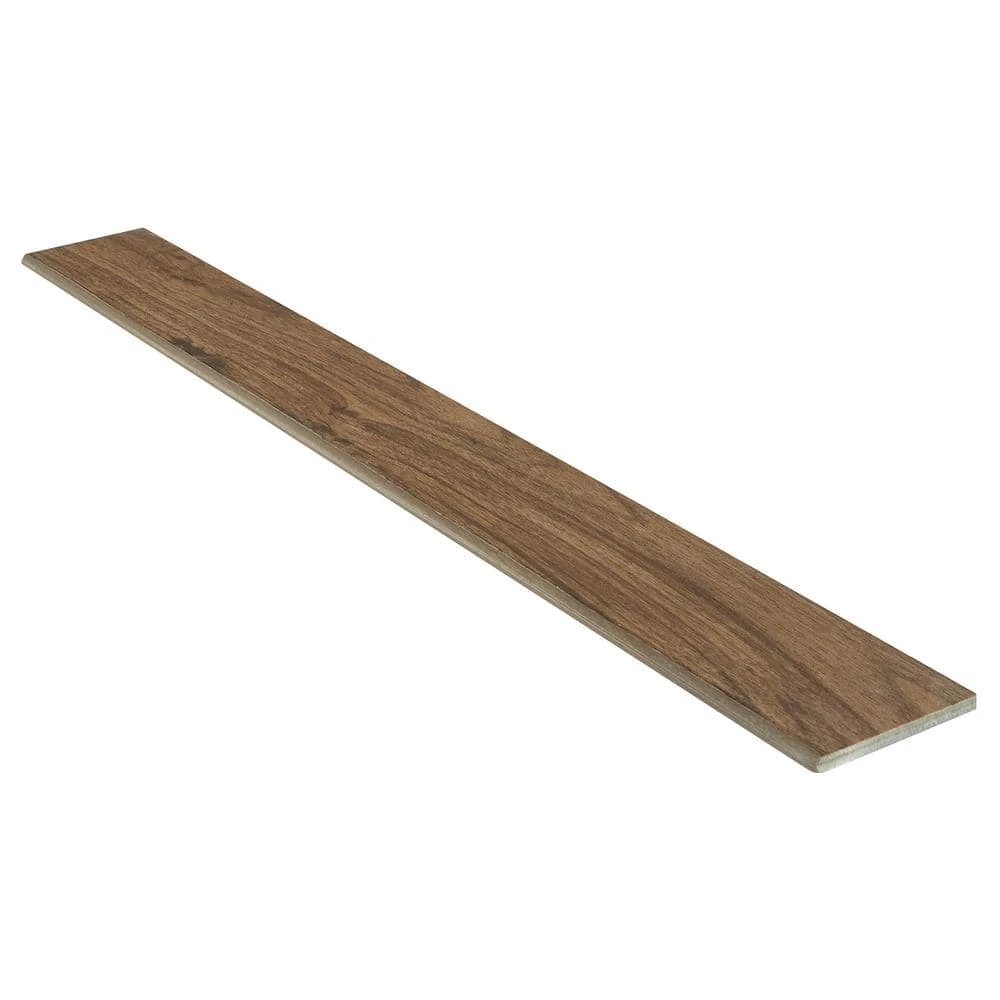 Lifeproof Toffee Wood 3 in. x 24 in. Glazed Porcelain Bullnose Trim Tile (0.48 sq. ft. / piece) 2 Lifeproof Toffee Wood 3 in. x 24 in. Glazed Porcelain Bullnose Trim Tile (0.48 sq. ft. / piece) - Image 2