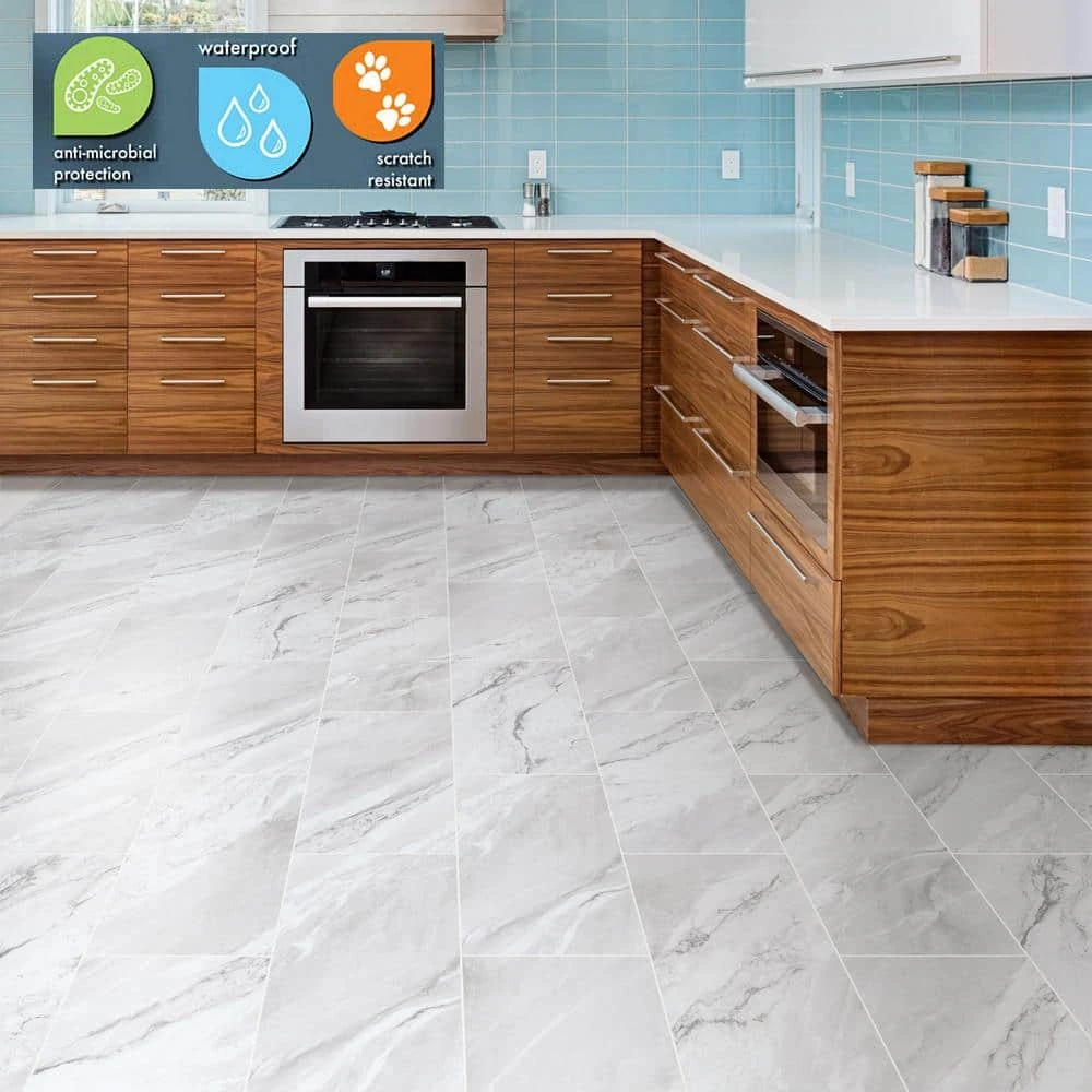 Lifeproof 12 in. W Toyama Bay Pearl Click Lock Luxury Vinyl Tile Flooring (23.82 sq. ft./case) 2 Lifeproof 12 in. W Toyama Bay Pearl Click Lock Luxury Vinyl Tile Flooring (23.82 sq. ft./case) - Image 2